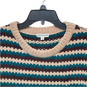 Earthbound Crotchet Boho Sweater Dress Womens Size S‎ Midi Striped Boundless thumbnail 2