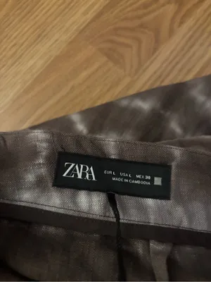 Zara Wide-Leg Tie-Dye Wrap Pants in Charcoal Size Large thumbnail 7