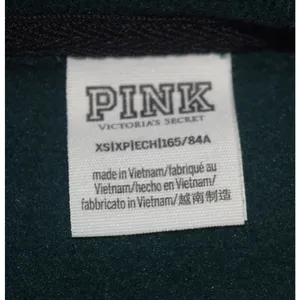 PINK Victoria's‎ Secret Dark Green Quarter Zip Fleece Sweatshirt Women's XS thumbnail 7
