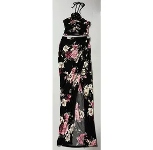 Black Pink ‘Fame Time’ Floral Maxi Skirt and Crop Top Matching Set Coords Size S 🌸✨ thumbnail 2