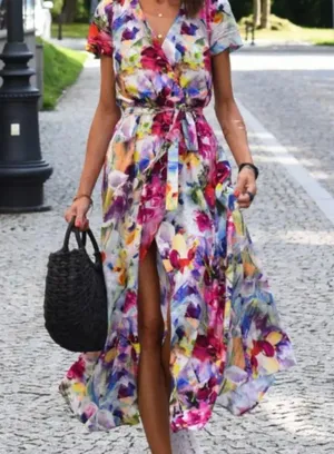 Rainbow Color Mini Dress Multiple Size XL thumbnail 5