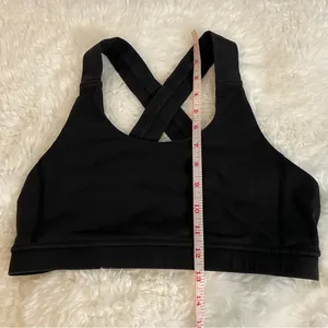 Lululemon Black Yoga Sports Bra Size 10 Medium Large thumbnail 5