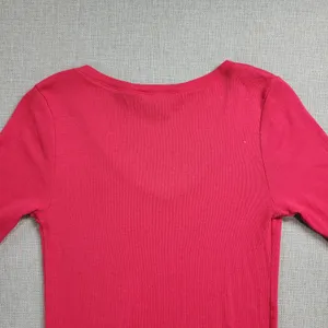Ralph Lauren Sport Womens T-shirt Size M Hot Pink V-neck Short Sleeve Cotton Tee thumbnail 3