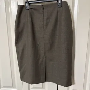 Women's Lauren‎ Ralph Lauren 100% Wool Brown Pencil Skirt Sz 8 Preppy thumbnail 2