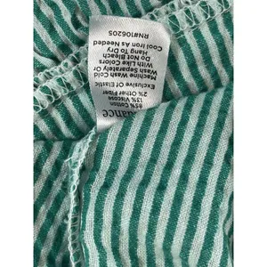 Sundance Smocked Button Maxi Dress S Green White Striped Tiered Cottage Boho thumbnail 9