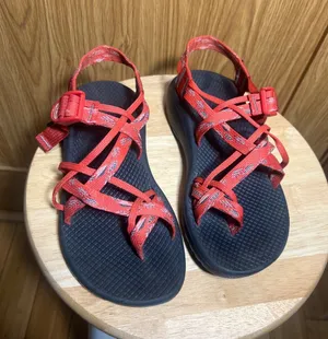 Chaco Red Strappy Trail Sandals thumbnail 1