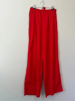 Athleta Paradise Wide Leg Pant Red XS Tall Drawstring NEW thumbnail 2