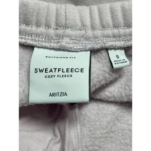 Aritzia Sweatfleece Women's Purple Lilac Boyfriend Fit Lounge Mini Shorts Size S thumbnail 5