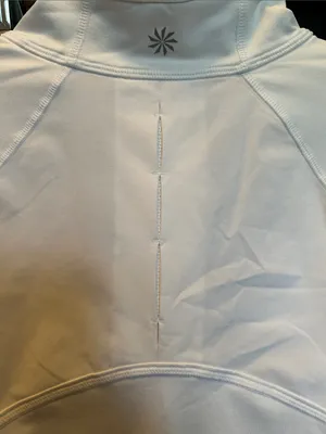 Athleta tech mesh detail half zip pull over size large thumbnail 3