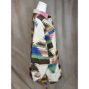 Blue B Collection Aztec Shacket Jacket Large Oversized Western Boho Coat thumbnail 2