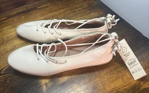No boundaries beige lace up flats size 11 thumbnail 1