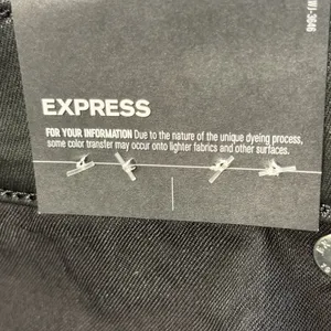 NWT Express Womens 14L Pants‎ Satin Coated Black Skyscraper Mid Rise Split Hem thumbnail 10