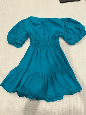 NWOT Japna Teal Poplin Mini Dress Size M thumbnail 2