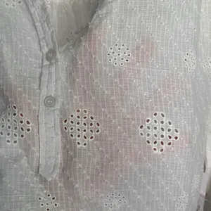 Bishop + young Harmony Button-down Blouse in Oyster New with Tag W-585 Sz XS thumbnail 10