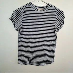 Free People We The Free Women's Size XS Night Sky‎ Top Blue Striped Short Sleeve thumbnail 6