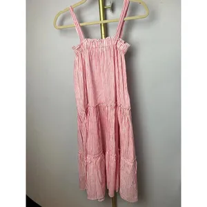 Grace Holiday Pink and White Stripe Tiered Dress NWT Sz. XS thumbnail 5
