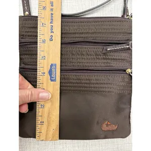 Dooney & Bourke Crossbody Bag Brown Nylon North South‎ Triple Zip thumbnail 4