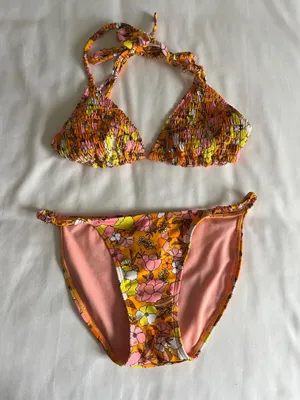 Target Orange Floral Bikini Set thumbnail 1