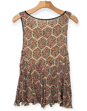 Free People | S | Touch The Sky Printed Tank Sleeveless Baby doll Top Blouse thumbnail 4
