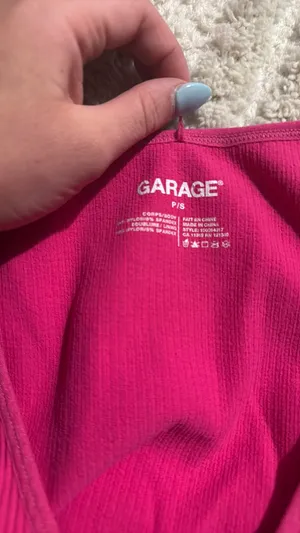 PINK GARAGE RIBBED TANK TOP thumbnail 2