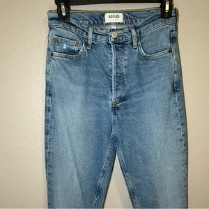 AGOLDE Nico High Rise Button Fly Slim Fit Denim Jeans Women’s Size 25 thumbnail 4