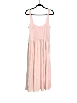 Aritzia Wilfred Market Midi Dress Sleeveless Scoop Neck MEDIUM in Petal Pink thumbnail 2