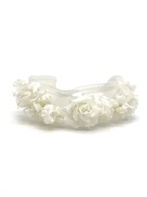 Vintage 1950s 1960s Auerbach’s Floral Headband Hat Ivory White Flowers thumbnail 7