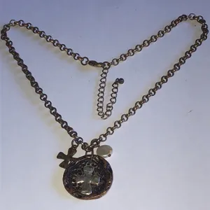 Elegant Aged Metal Boho Cross Pendant Charm Necklace thumbnail 3