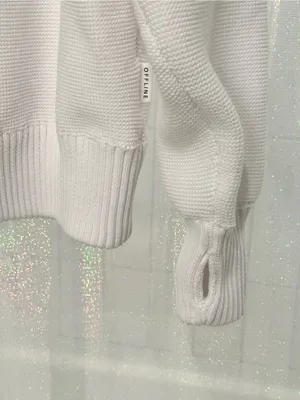 Aerie Offline Waffle Knit Quarter Zip - White thumbnail 3