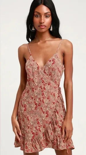 FREE PEOPLE All My Love Floral Wrap Slipdress‎ thumbnail 1