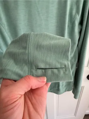 Apana Mint Green Quarter Zip Pullover Thumbhole Active Top‎ Women’s M thumbnail 3