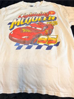 Disney Cars Lightning McQueen White Graphic Tee thumbnail 2