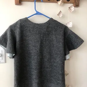 $169 McGuire Bella Tee Gray Ruffled Sleeves S thumbnail 10