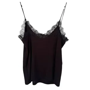 H&M Black Lace Trim Cami Tank Top Size Small Y2K Forest Fairy Whimsygoth thumbnail 2