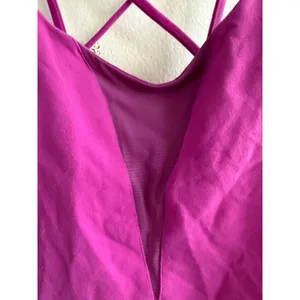 Lululemon Wild Tank Top Magenta Purple‎ Strappy Mesh V-Neck Yoga Camisole Size 8 thumbnail 3