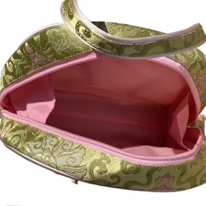 NWOT 3-Piece Travel Toiletry, Jewelry Roll & Makeup Bag Set, Pink & Light Green thumbnail 5