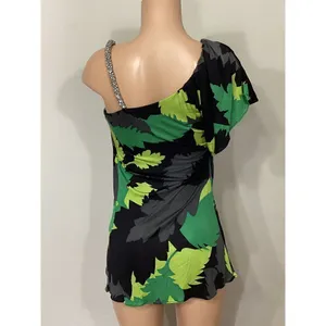 New. Sky silk camo mini dress/shirt with Swarovski crystal strap. Normally $224 thumbnail 5