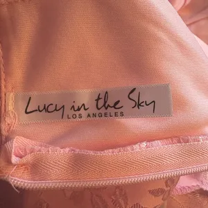 LUCY IN THE SKY 2 Piece Maui Jacquard Satin Set in Pink, Small thumbnail 5