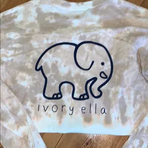 Ivory Ella long sleeve tie- dyed T-shirt thumbnail 3