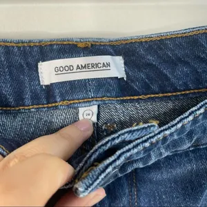 Good American cut off denim shorts blue 464 size 24‎ plus size thumbnail 8