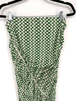 Celandine for Anthropologie The Gabbie Strapless‎ Ruched Green Maxi Dress L thumbnail 3