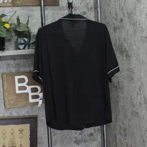 NEW Flora By Flora Nikrooz Womens Annie Notch Pajama Shirt Top T90416 Black XL thumbnail 2