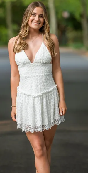 Selfie Leslie Dress White Mini thumbnail 5