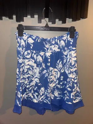 Abercrombie 2000s Floral Blue Tube Top thumbnail 2