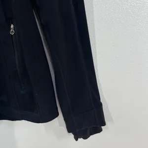 Lululemon Athletica Stay on‎ Course Black Zip Up Jacket Long Sleeves Thumbholes thumbnail 7