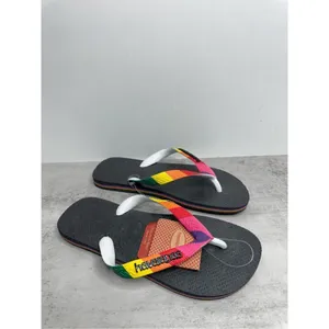 Havaianas Flip Flop Size 6 Sandals Womens‎ Multicolor Rainbow NEW thumbnail 4