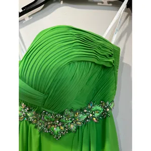 Camille La Vie Green Strapless Prom Gown Beaded Formal Dress Sz 4‎ thumbnail 3