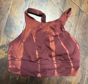 Lululemon Wunder train long line tie dye size 6 wireless bra thumbnail 1