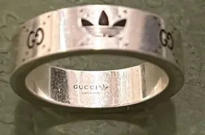 Gucci x Adidas Engraved Interlocking G Ring Ag 925 thumbnail 2