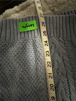 Jean Pierre Light Blue Cable-Knit Crewneck Sweater thumbnail 5